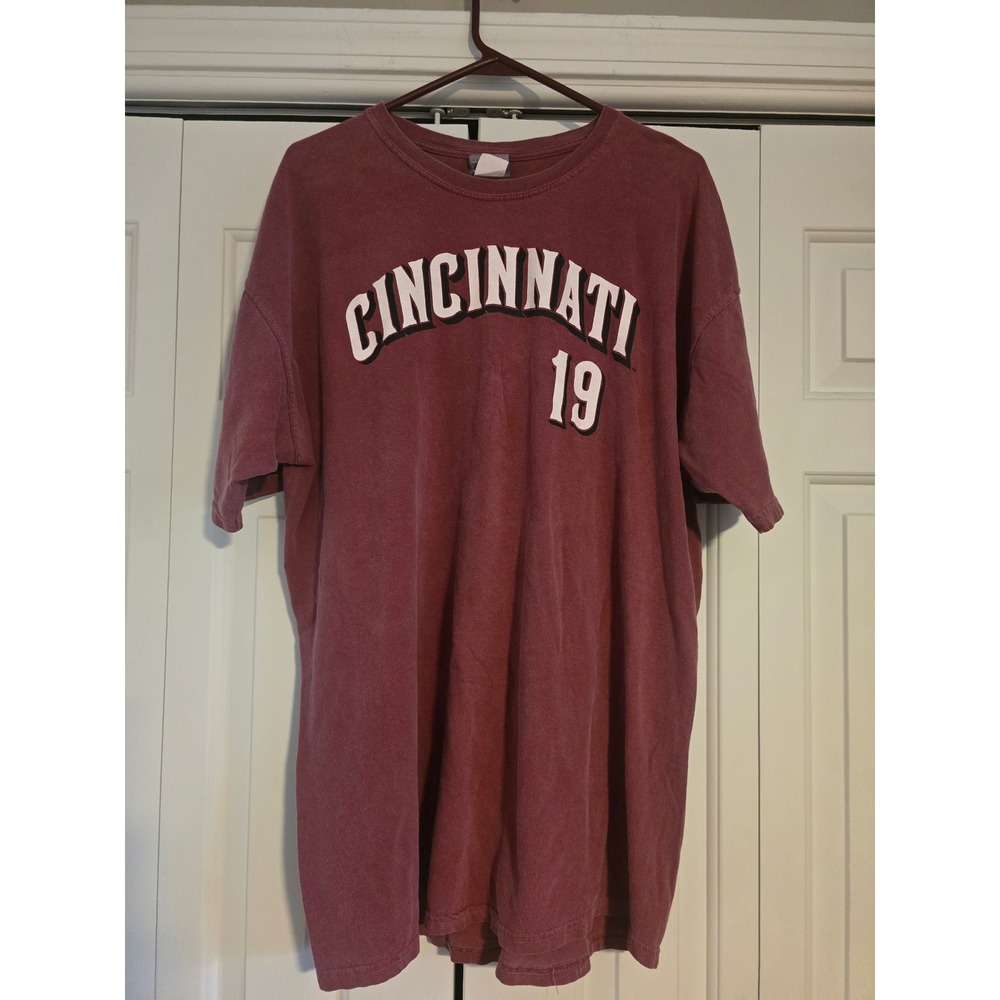 MLB Cincinnati Reds Joey Votto 19 T-Shirt Mens XL Burgundy VF Imagewear Baseball